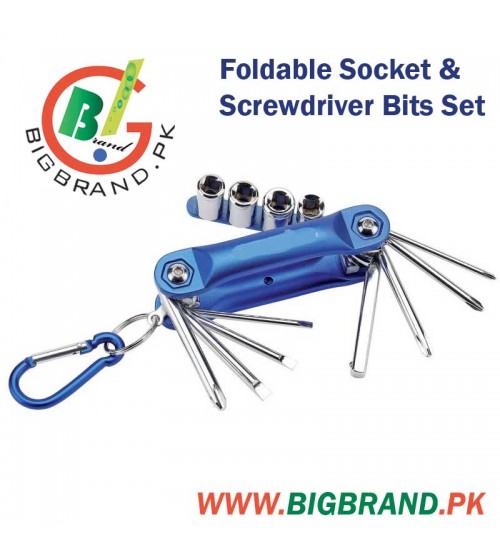 12in1 Foldable Socket and Screwdriver Bits Set